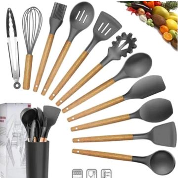 Set De 12 Utensilios De Cocina Silicona