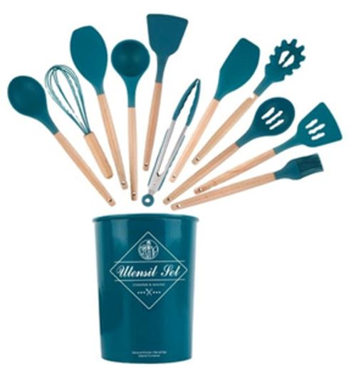 Set De 12 Utensilios De Cocina Silicona