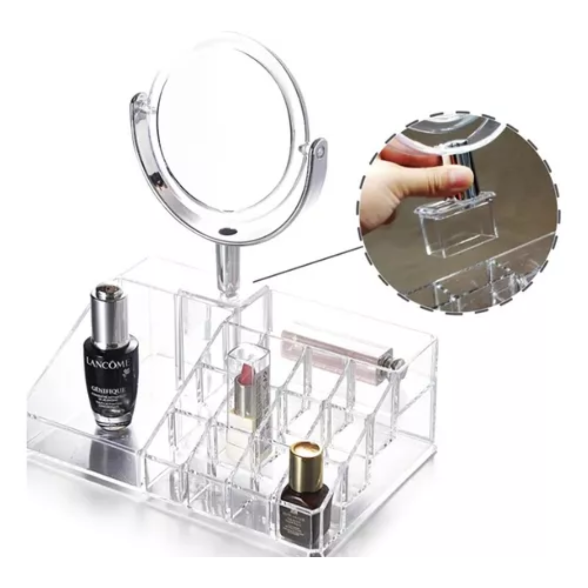 Organizador maquillaje con espejo