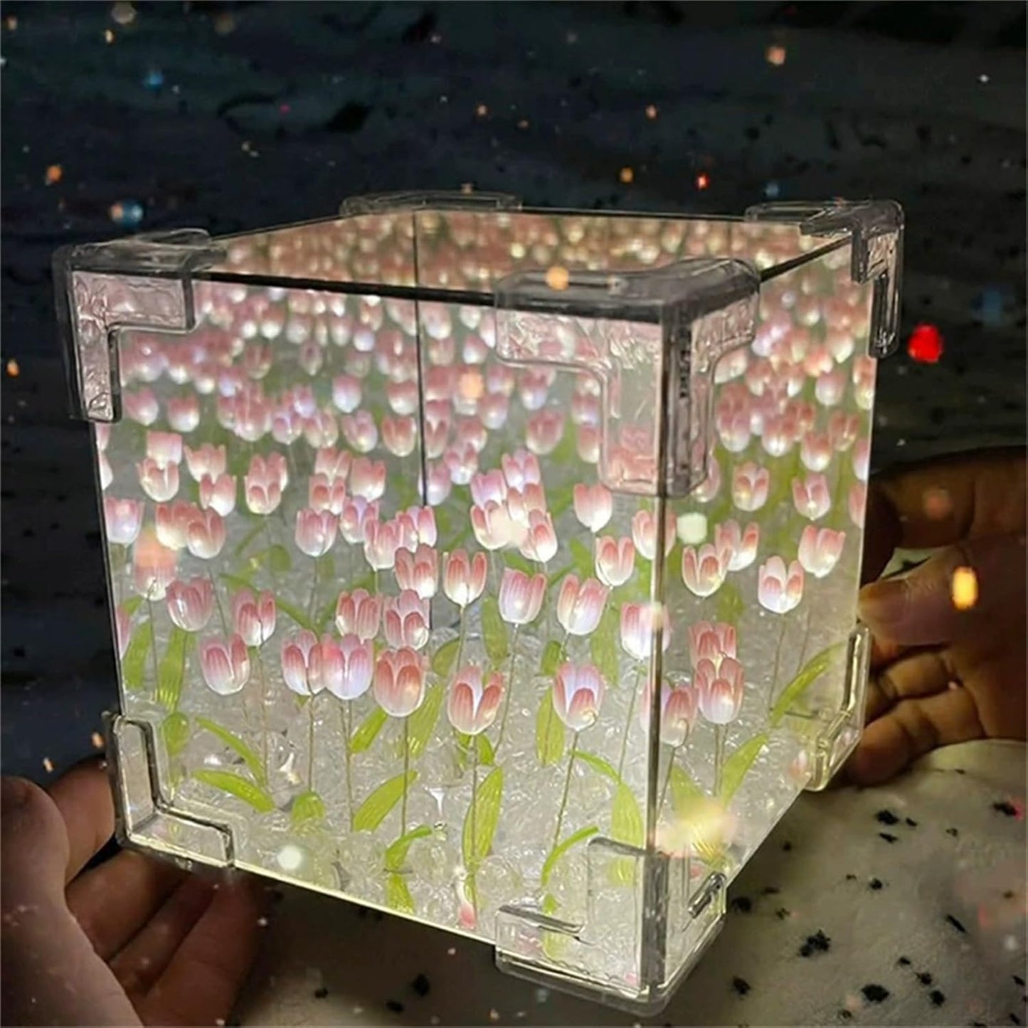Lampara De Tulipanes Cuadrada