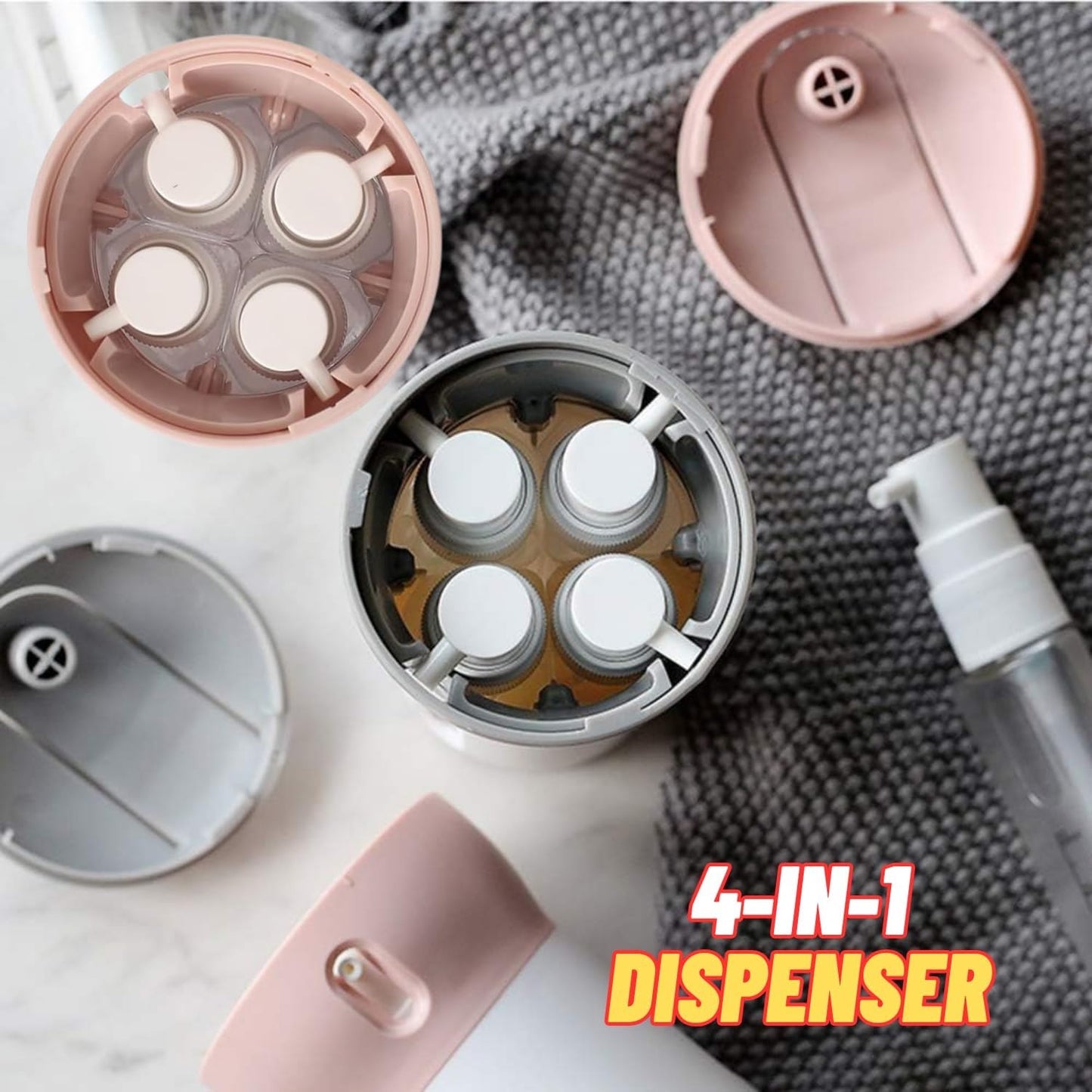 Dispensador Viajero 4 En 1