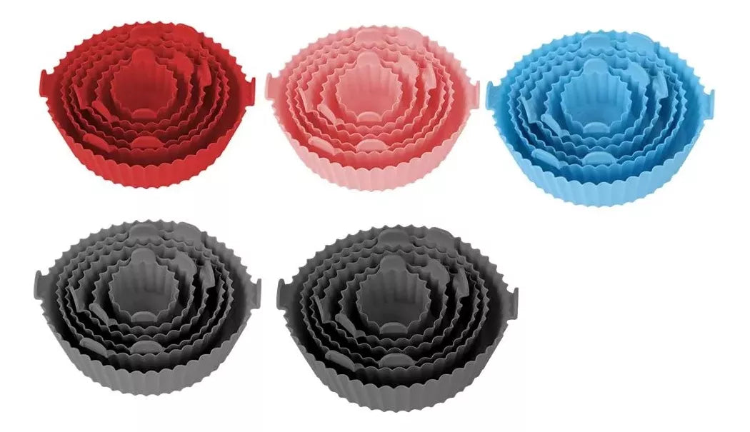 SET X6 BANDEJAS SILICONA PARA AIR FRYER