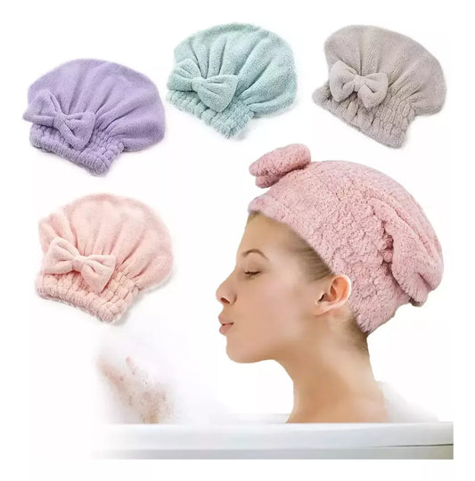TOALLA GORRO TURBANTE MICROFIBRA