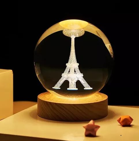 lampara esfera cristal 3D