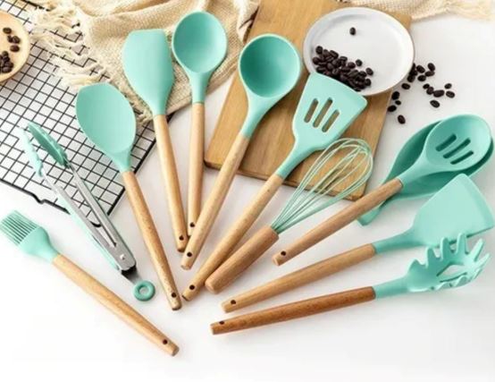 Set De 12 Utensilios De Cocina Silicona