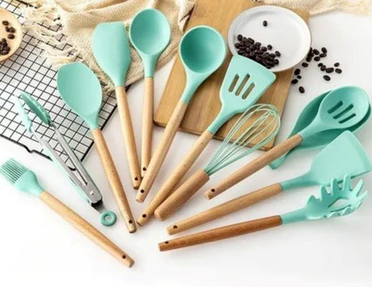 Set De 12 Utensilios De Cocina Silicona